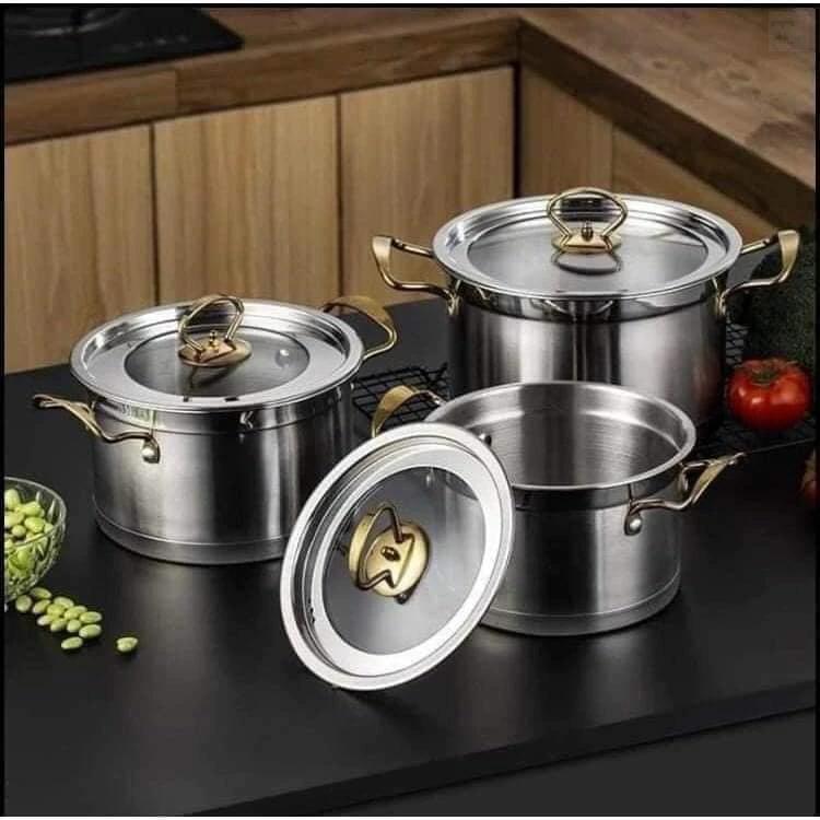 Bộ nồi inox Camel 3 món cao cấp (Kiện 6 bộ) 5