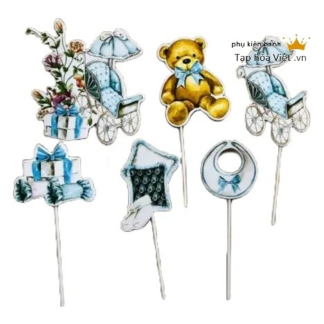 Set Giấy Xe Đẩy Gấu Xanh