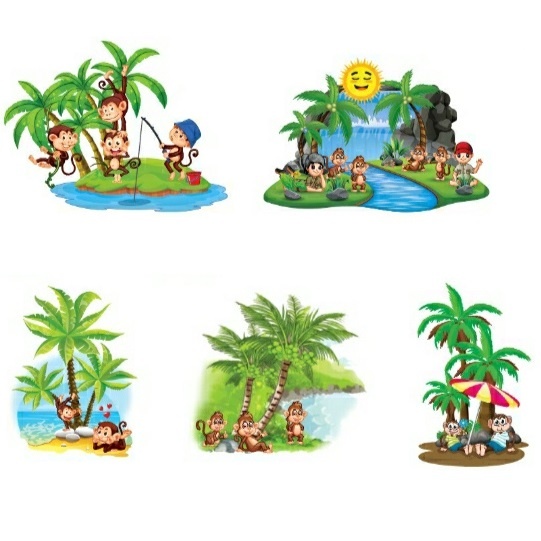 Set Giấy Cây Dừa Khỉ