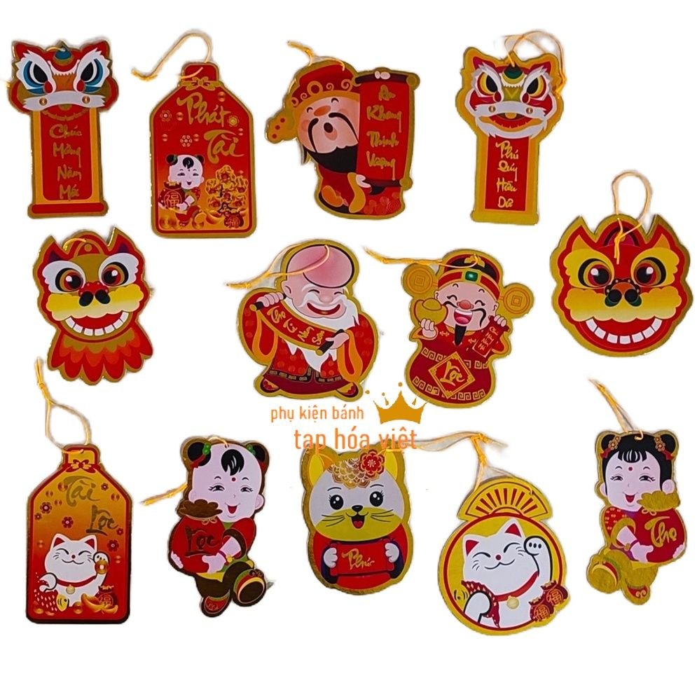 Bộ 13 Dây Treo ánh kim Câu Đối