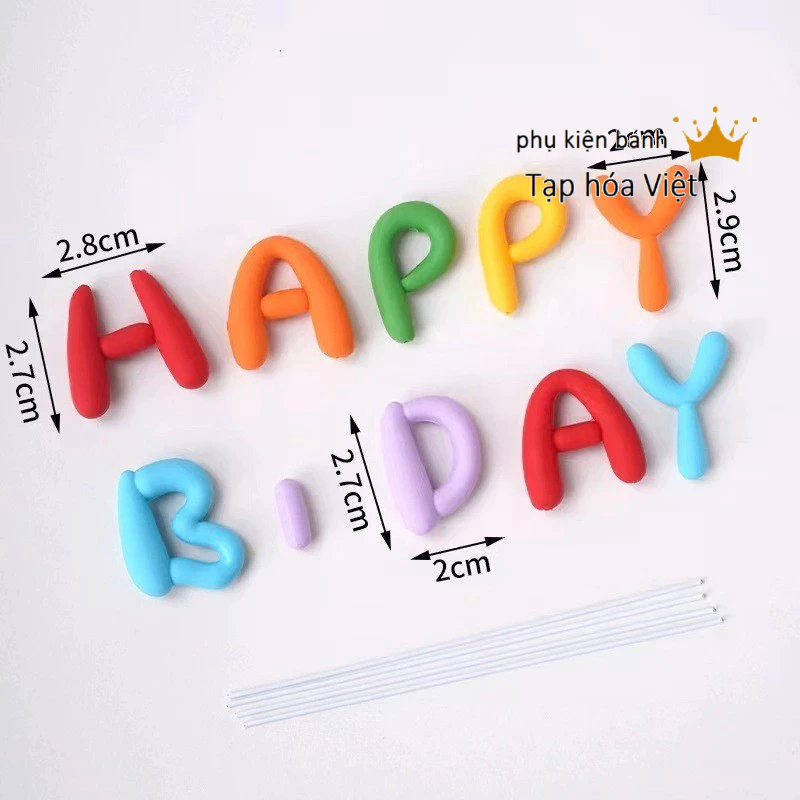 Silicon chữ Happy B_Day