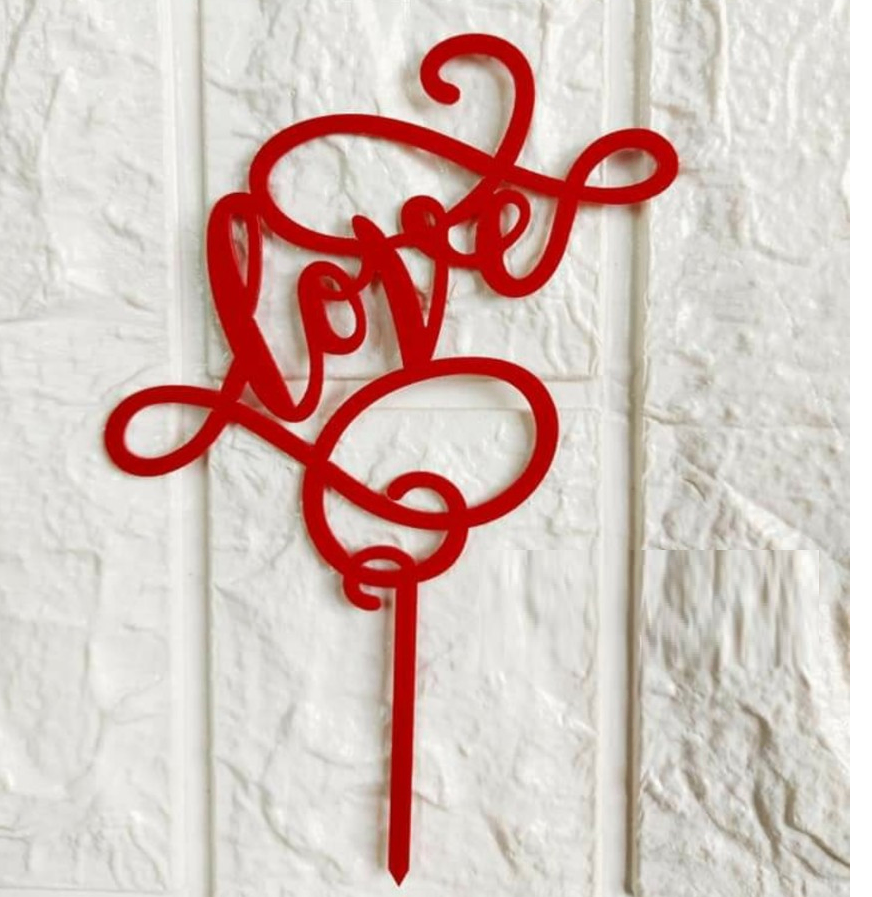 Túi 10 Mica Love Xoắn_Đỏ