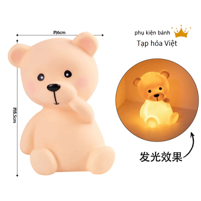 Gấu Vẹo_Nhựa Dẻo_Không Nơ
