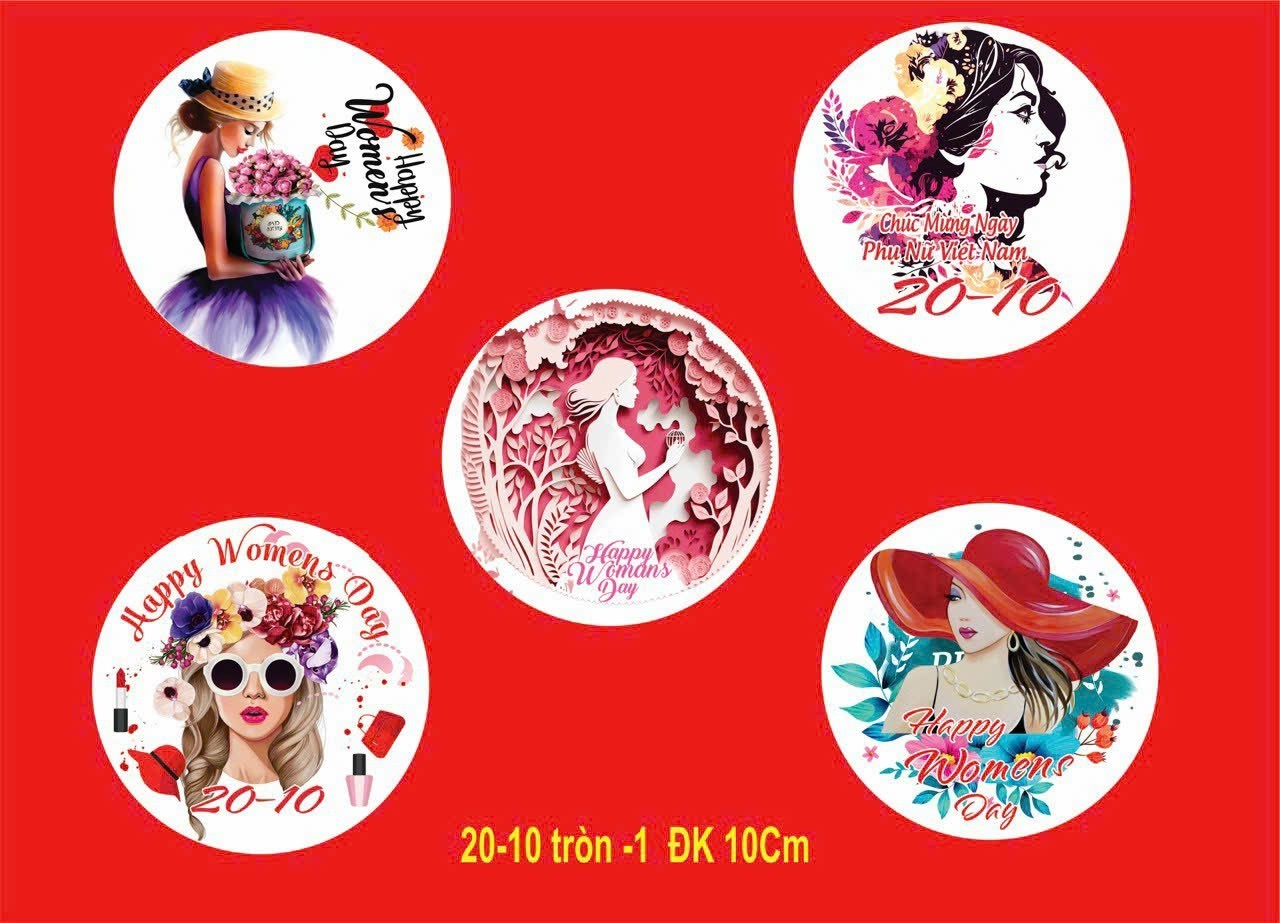 Set Giấy Phụ Nữ_5 Mặt Tròn