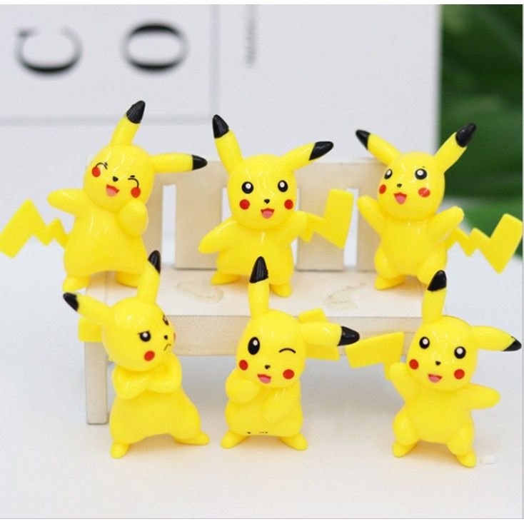 Bộ 6 Pikachu Nhựa_Hàng Rẻ