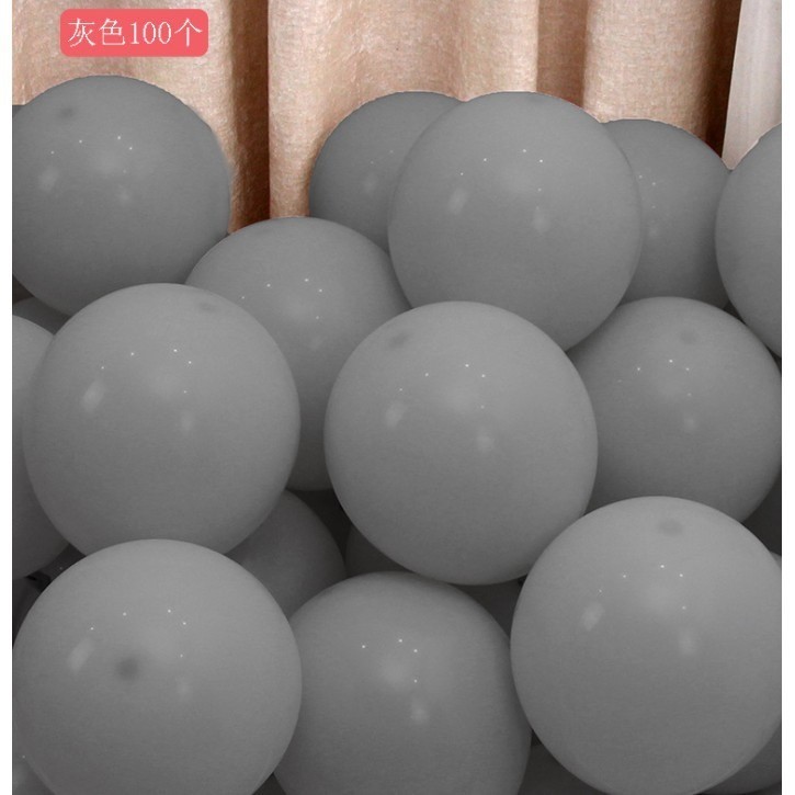 Bịch 100 Bóng Bay Macaron_Xám