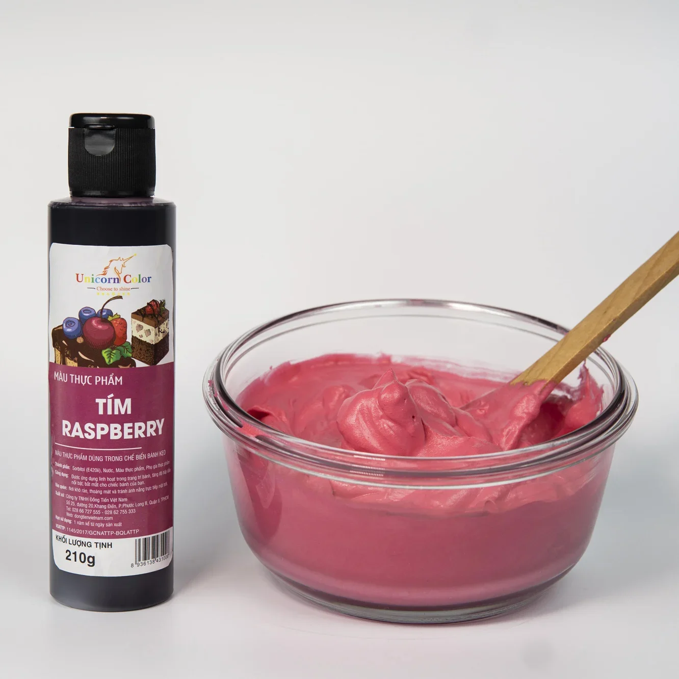 Màu Nước 210g_Chai To_Tím Raspberry