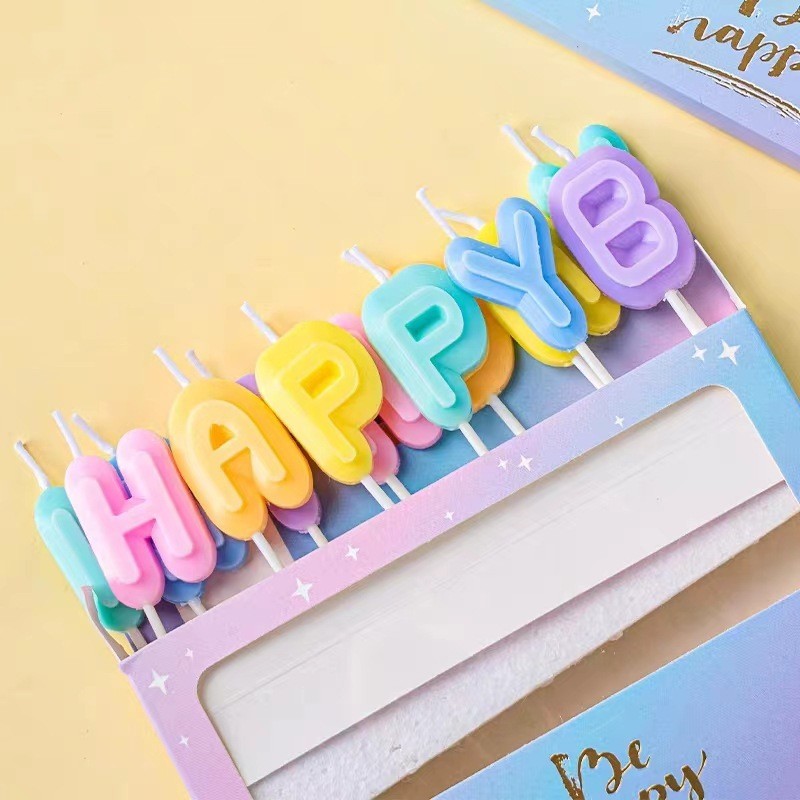 Bộ Nến Chữ HBD_Nhiều Màu