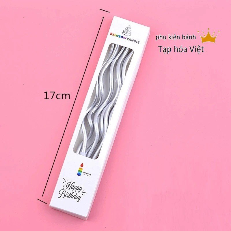Nến Xoắn Ốc_Bạc Nhũ