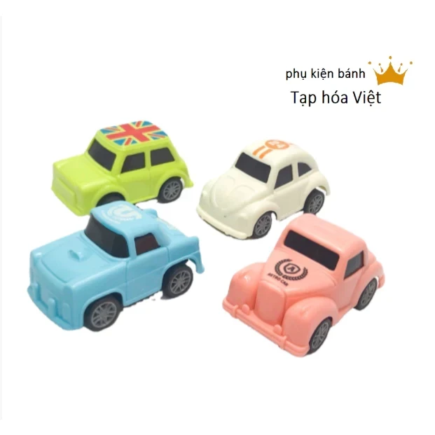Bộ 4 Xe Ô Tô Trang Trí_Xe Cờ Mỹ