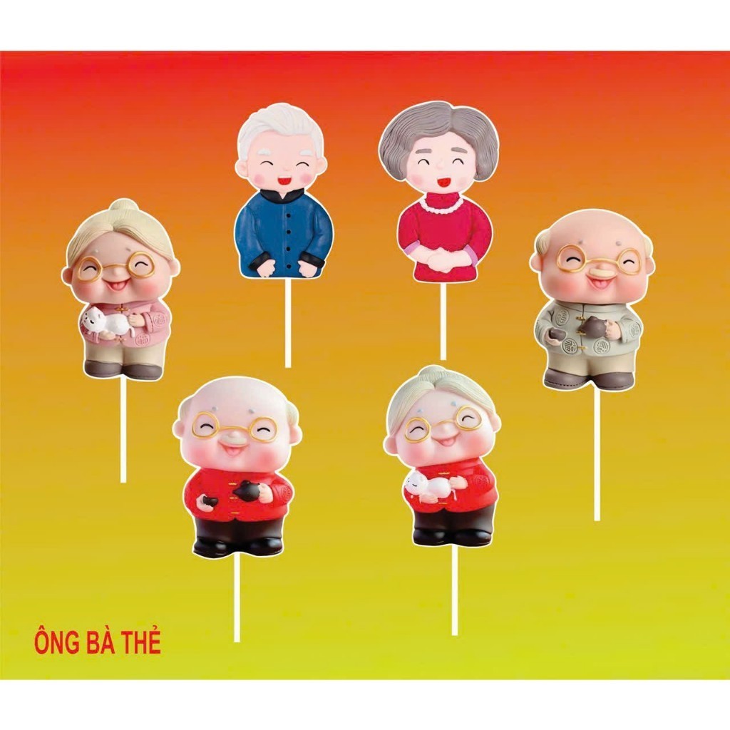 Set Giấy Tết 6 Ông Bà