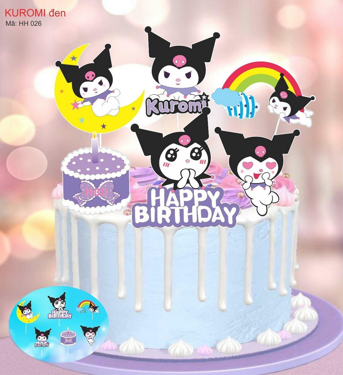 Set Giấy Kuromi_Đen