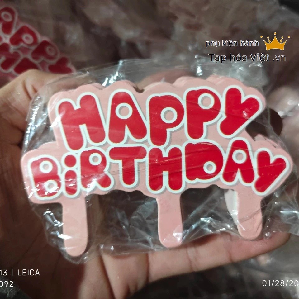 Túi 50 Thẻ Giấy_HBD Đỏ