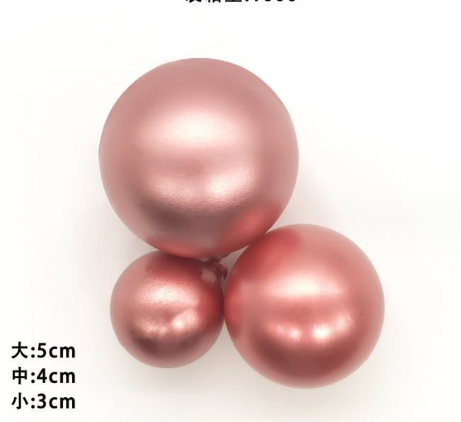 Bộ 3 Bi Nhựa_Hồng Đậm