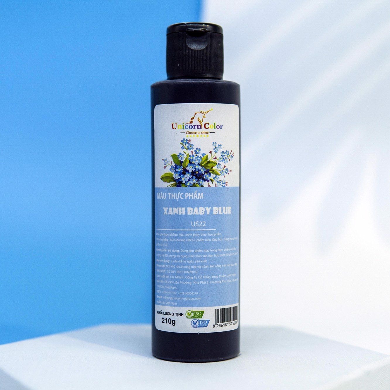 Màu Nước 210g_Chai To_Xanh Babyblue