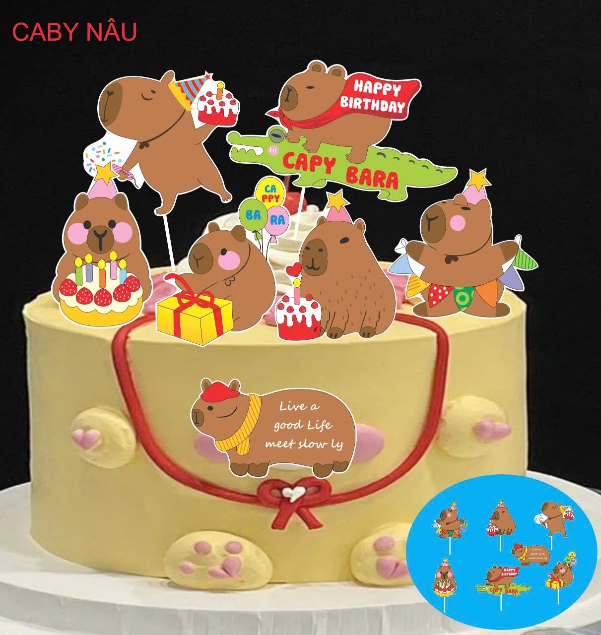 Set Giấy Capybara_NÂU