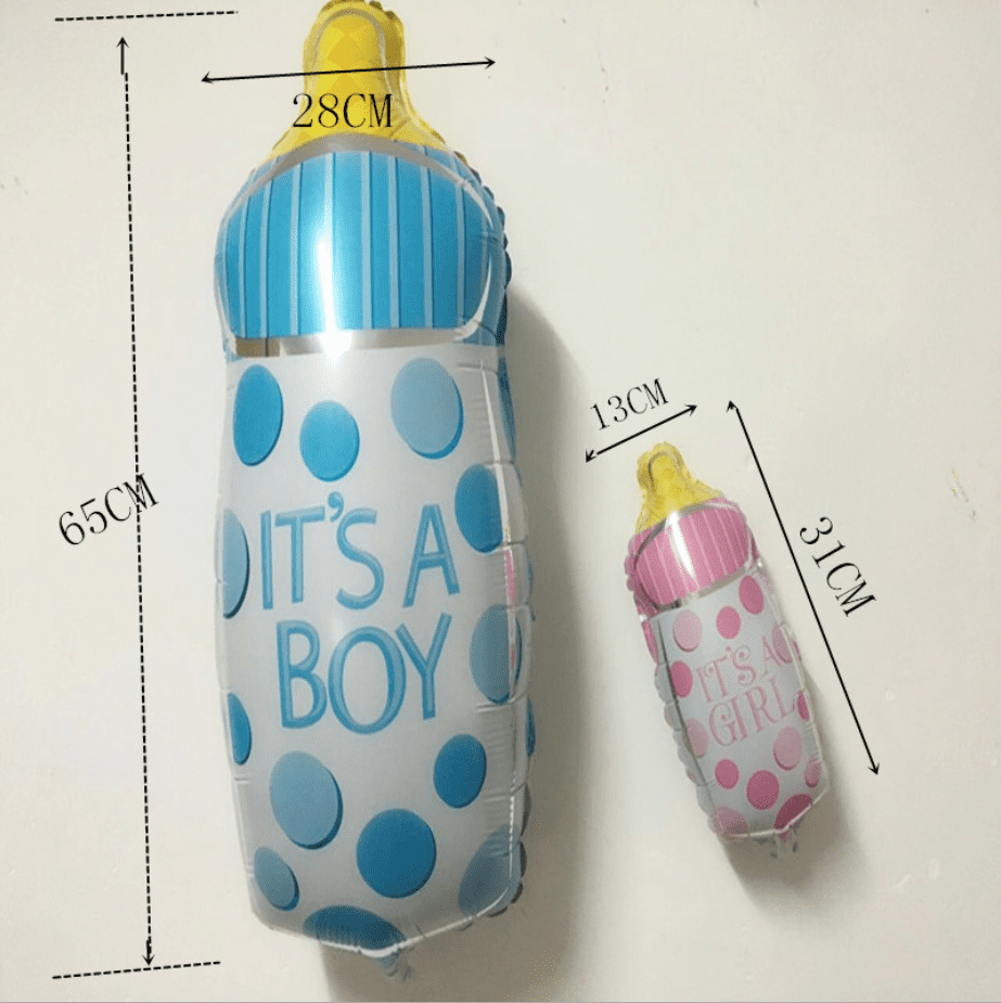 Bóng Bay Tráng Nhôm_80Cm_Bình Sữa Hồng