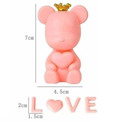 Gấu Đội Vương Miện_Gấu Hồng+Love