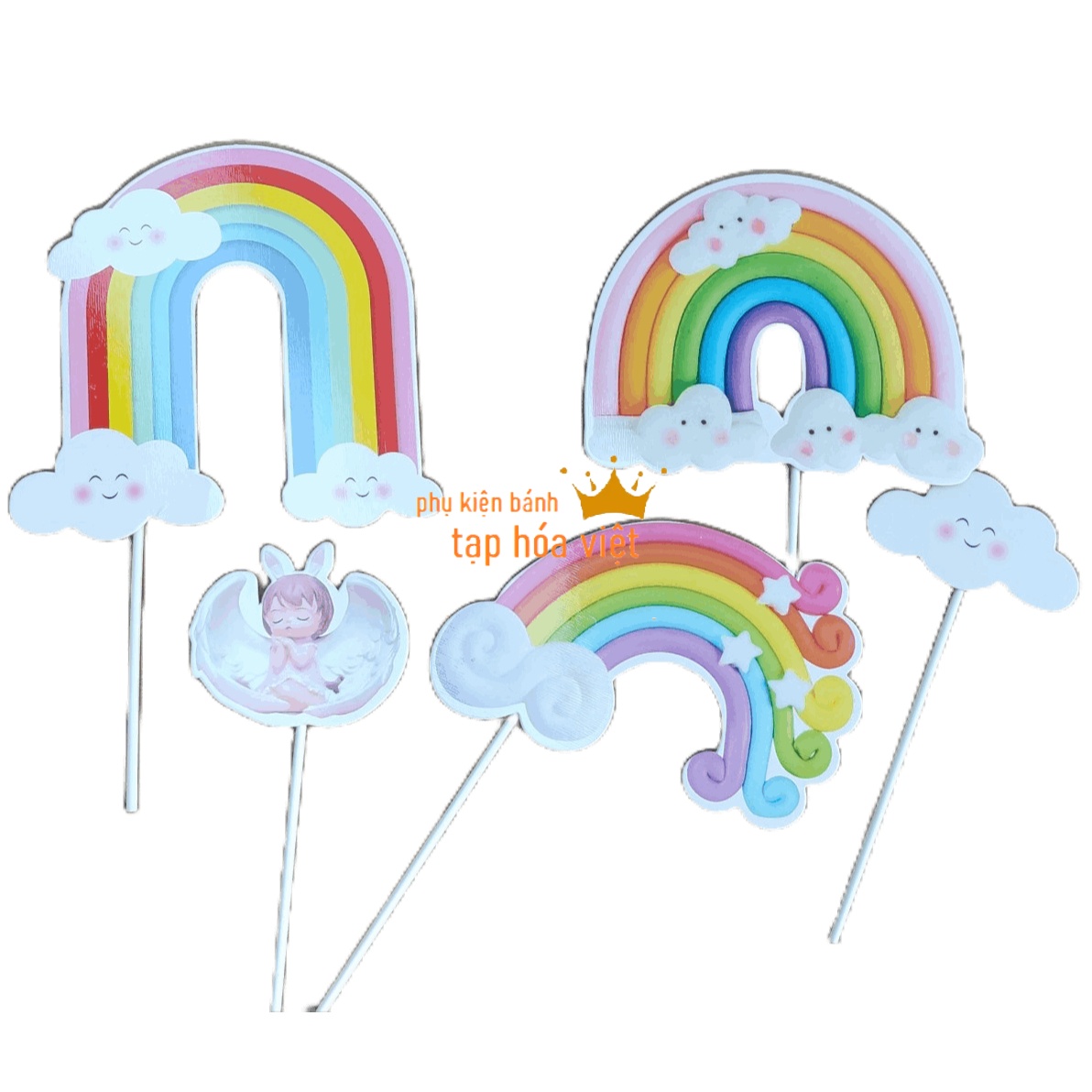 Set Giấy Cầu Vồng Cong