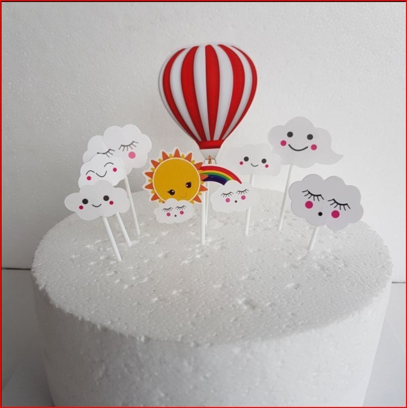 Set Giấy Khinh Khí Cầu Đỏ