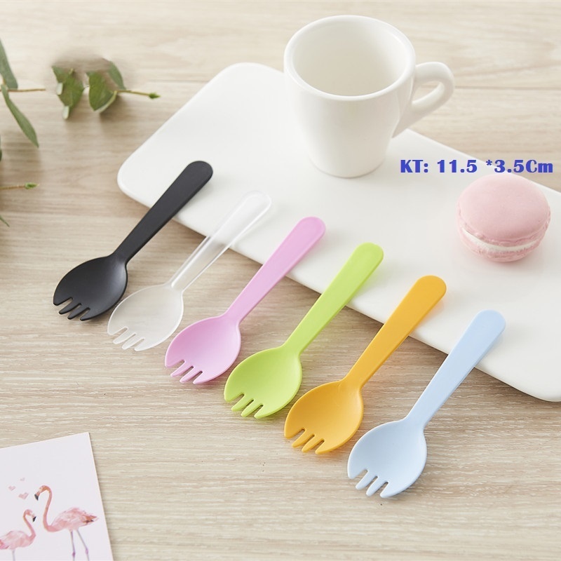 Túi 50 Nĩa Nhựa_Pastel