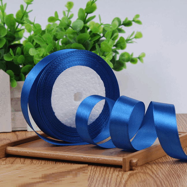 Ruy Băng Lụa 2Cm_Xanh Dương Đậm