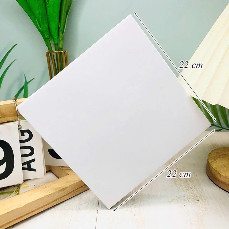 Đế Vuông Trắng 22Cm