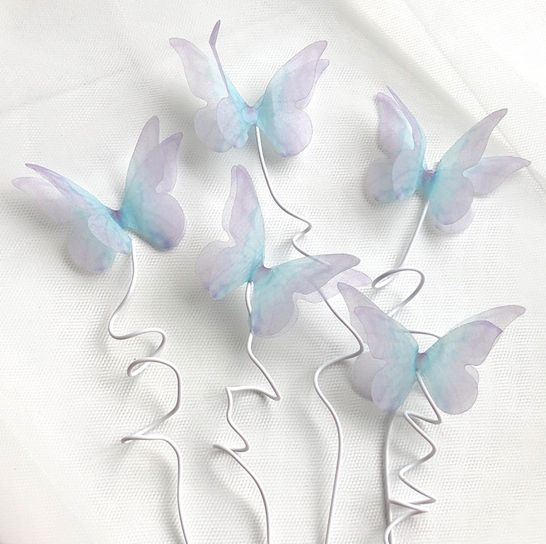 Set 5 Bướm Lụa_Xanh