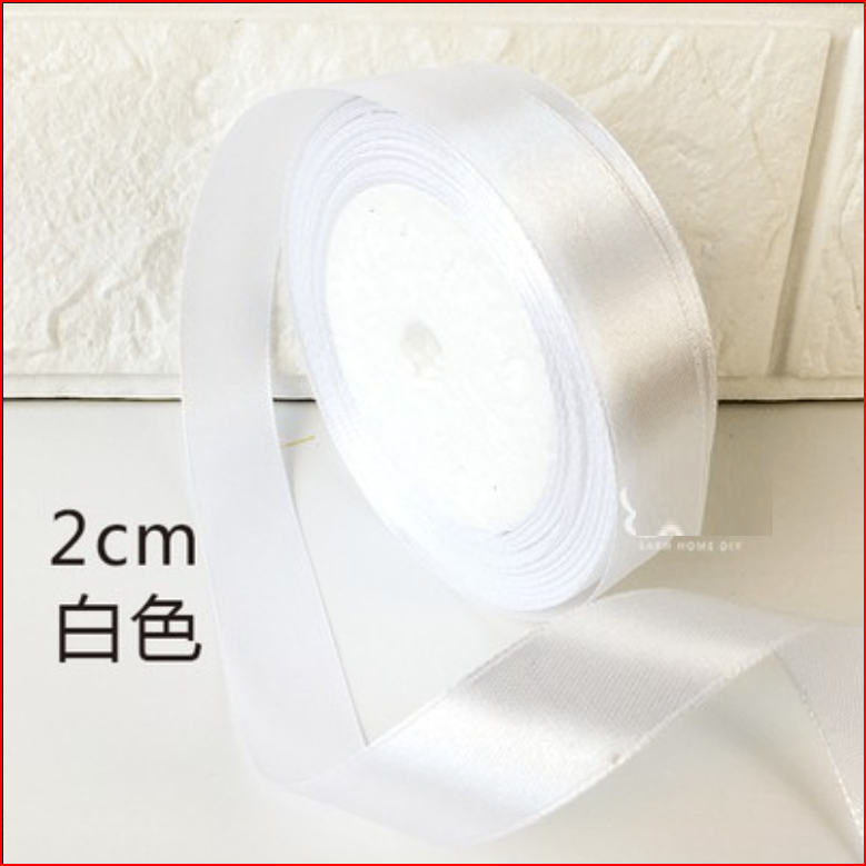 Ruy Băng Lụa 2Cm_Trắng