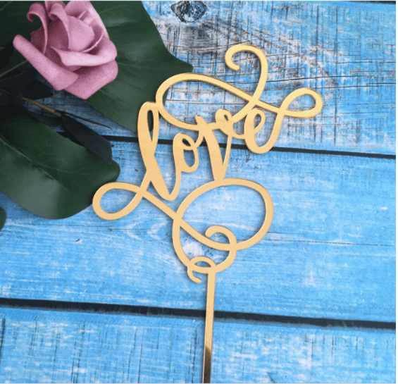 Túi 10 Mica Love Xoắn_Vàng