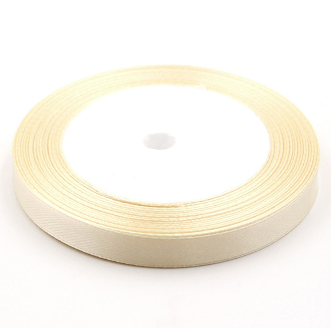 Ruy Băng Lụa 1Cm_Kem