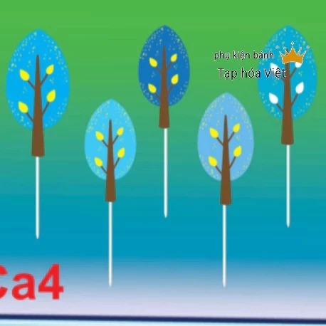 Set Giấy Lá Cây_Xanh Dương