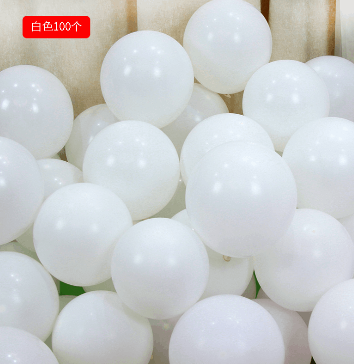 Bịch 100 Bóng Bay Macaron_Trắng