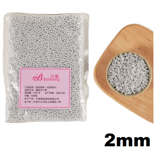 Lọ 100g Bi Đường Bạc 2mm