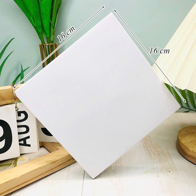 Đế Vuông Trắng 16Cm