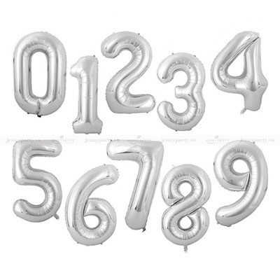 [Bé 40Cm] Bóng Số_Bạc_Ghi Chú