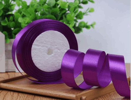 Ruy Băng Lụa 2Cm_Tím đậm