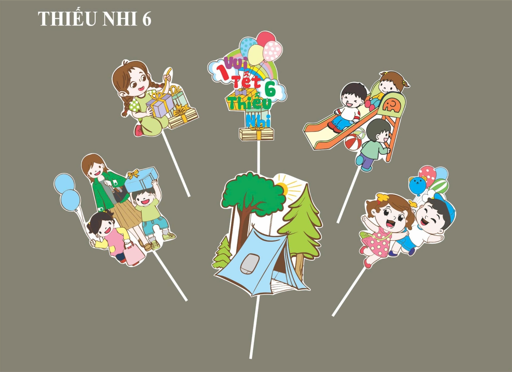 Set Giấy Thiếu Nhi - Cắm Trại