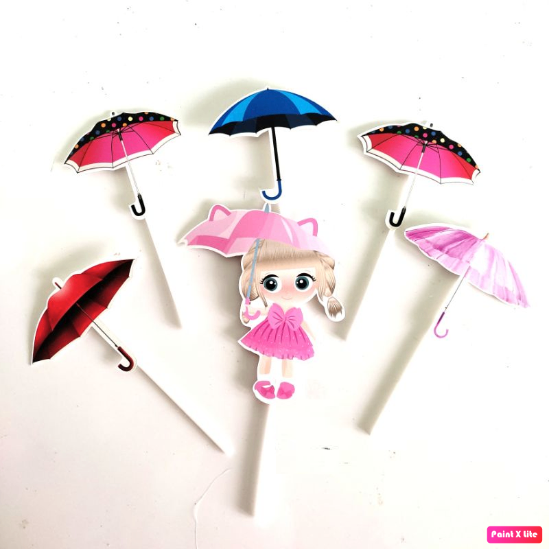Set Giấy Bé Cầm Ô