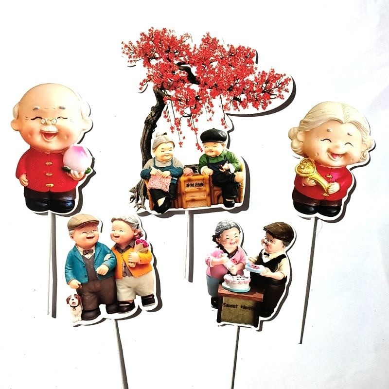 Set Giấy Ông Bà Vui Vẻ (Đỏ)