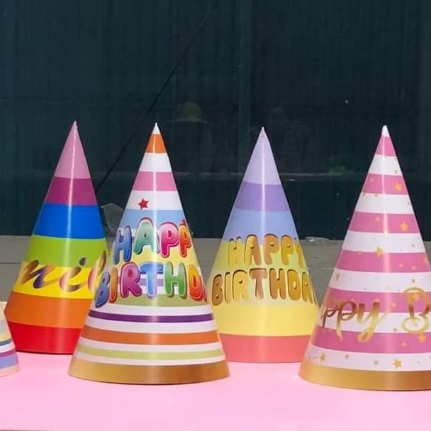 [Mũ Cầu Vồng_Pastel] Lốc 100 Mũ sinh nhật