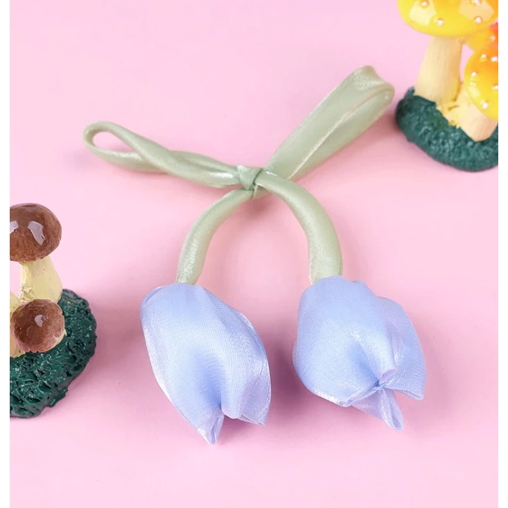 1 DÂY NƠ HOA TULIP VẢI_XANH