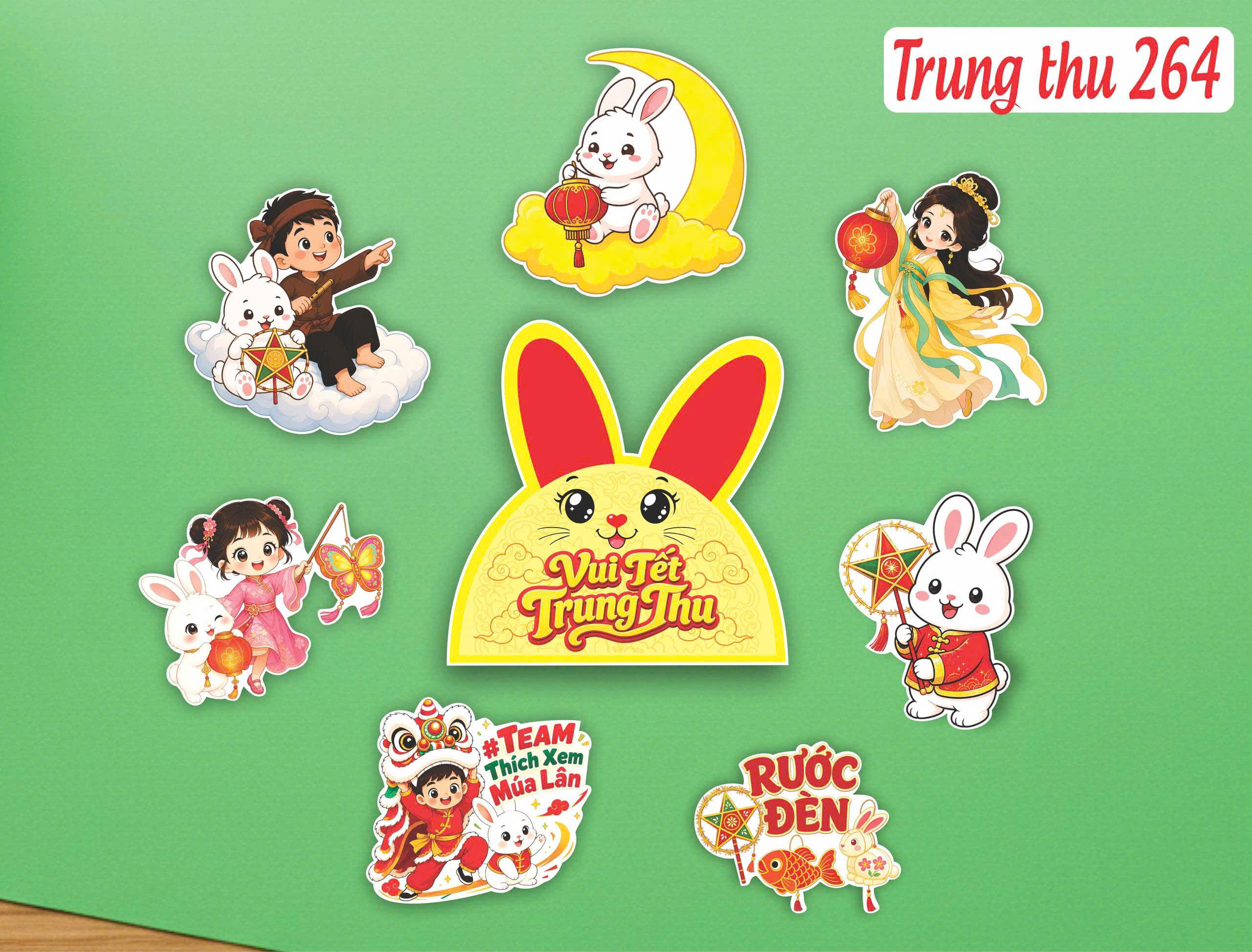 Set Giấy Trung Thu THỎ VÀNG