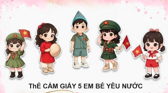 Set Giấy Em bé yêu nước