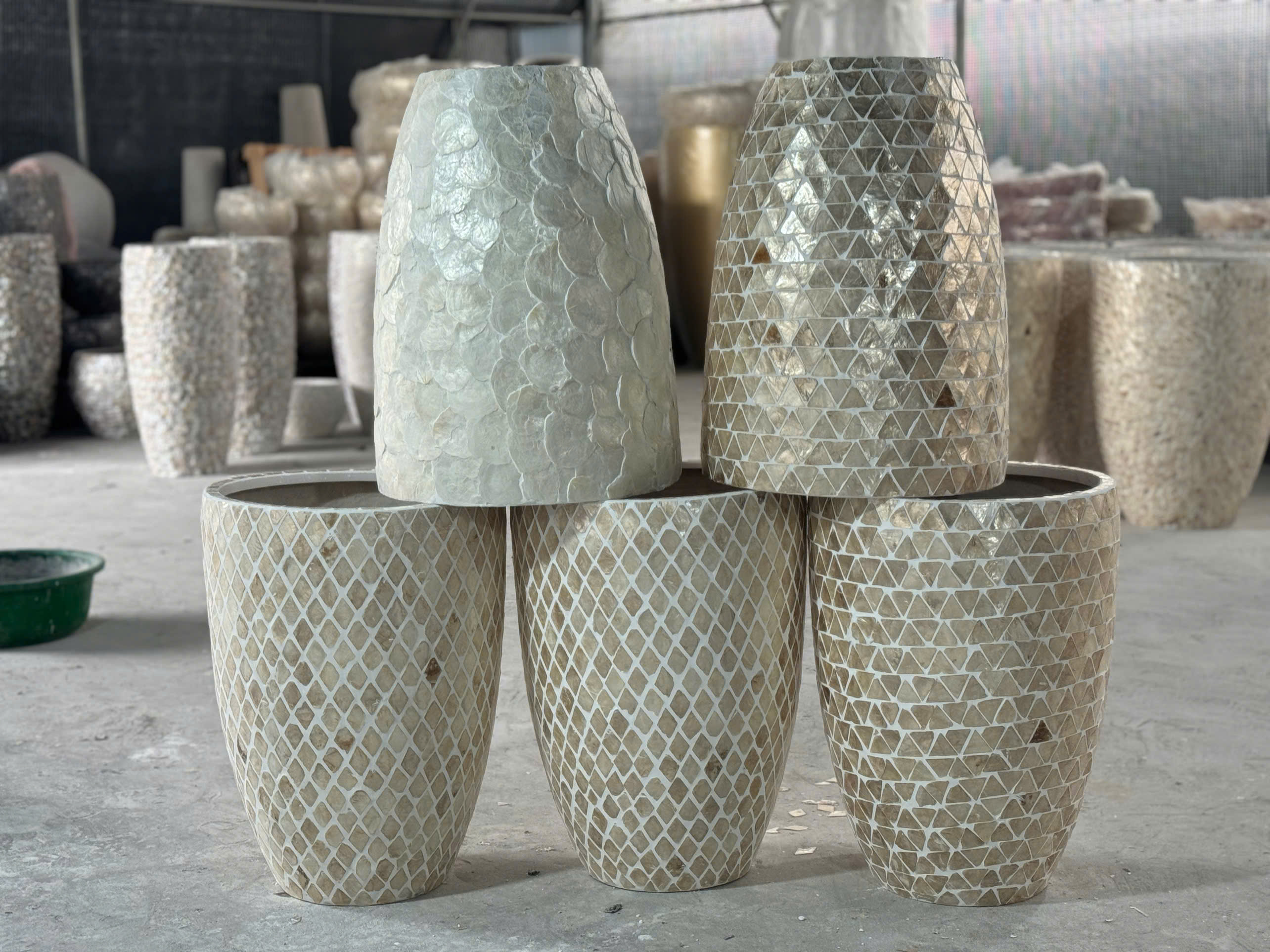 Chậu bom khảm composite 55-40