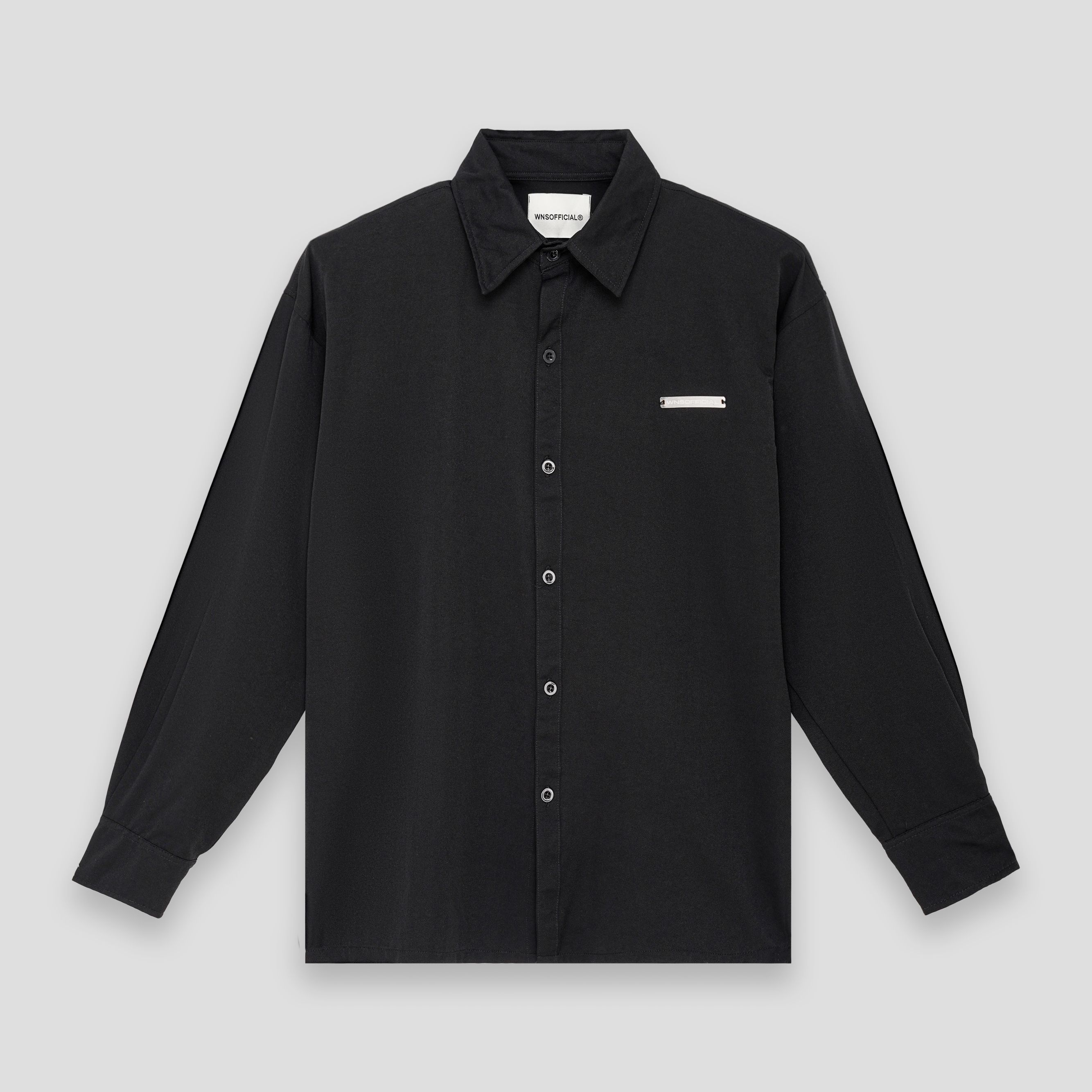 WNS METALLIC SHIRT - BLACK