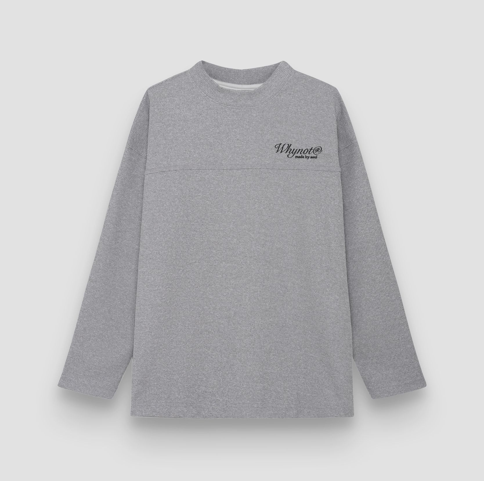 WNS LONGSLEEVES WAFFLET - DARK GREY