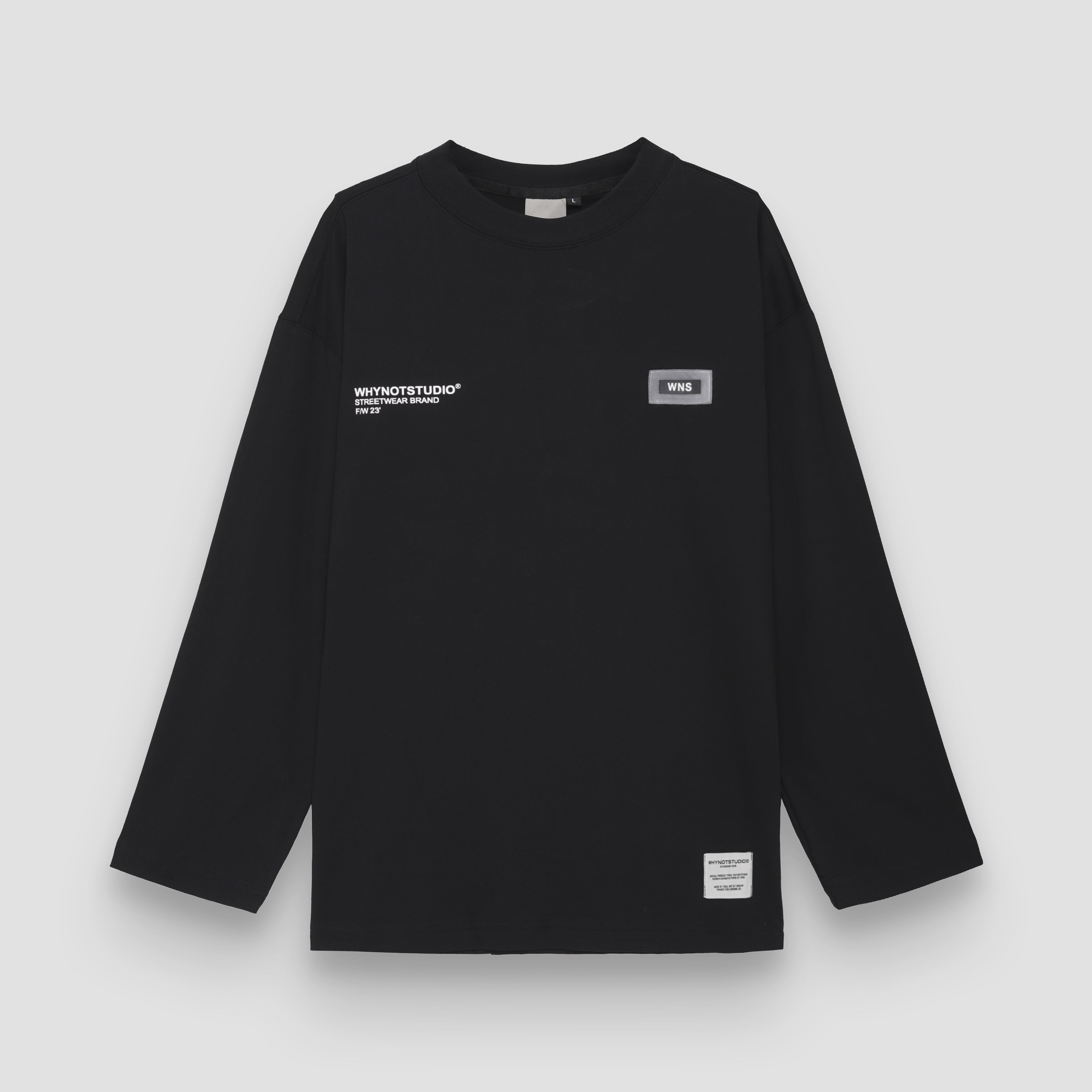 WNS LONGSLEEVES BASIC - BLACK