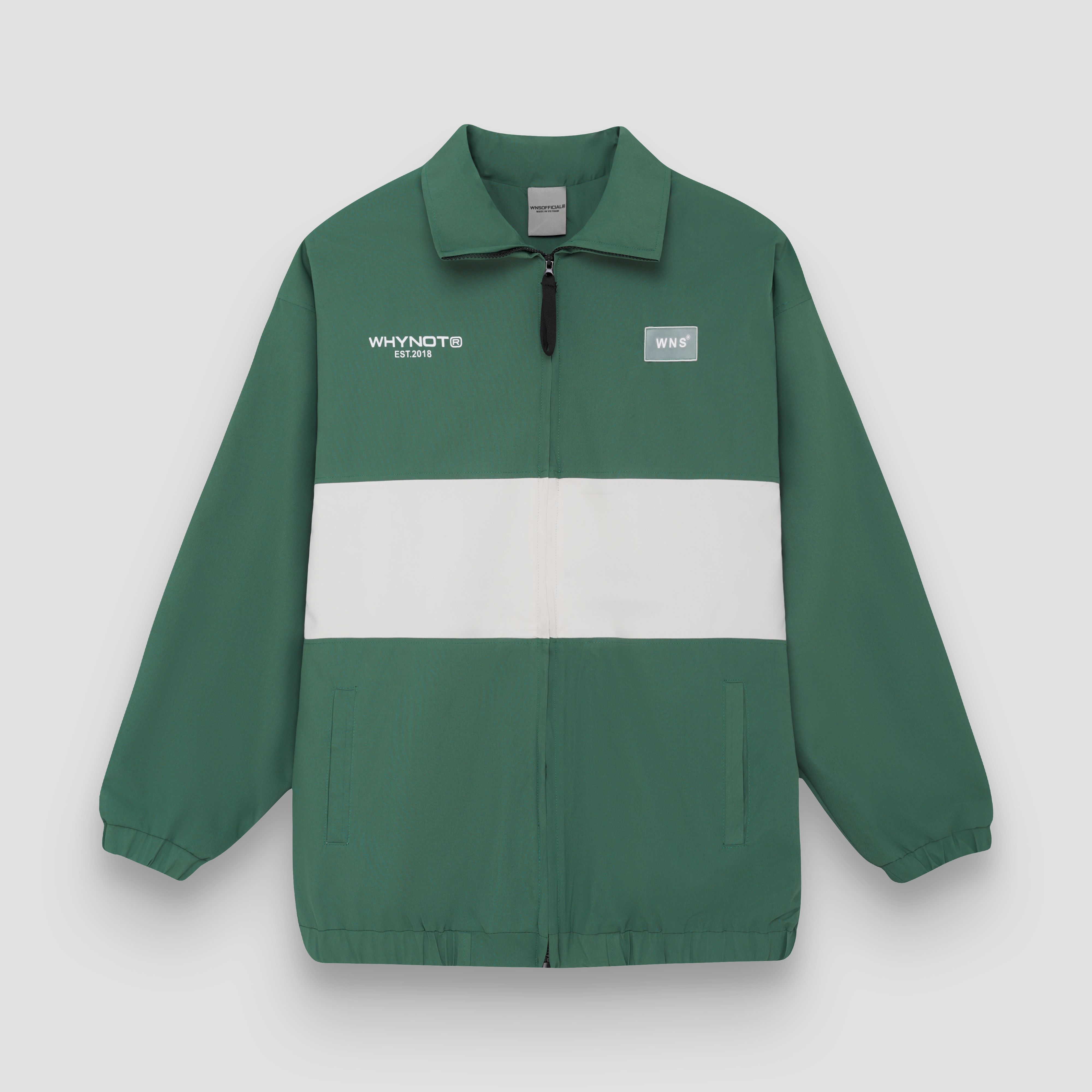 WNS STRIPED JACKET - GREEN