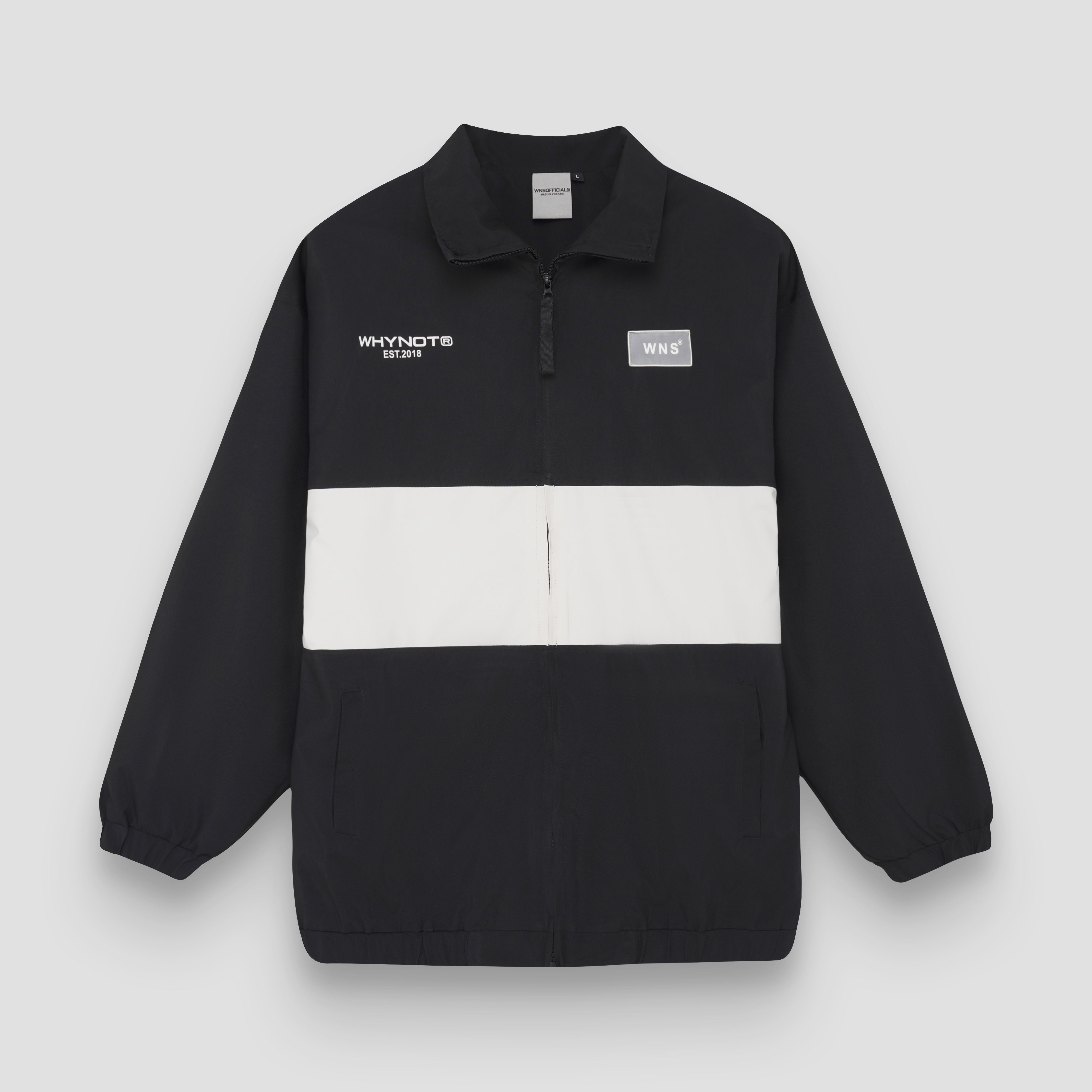 WNS STRIPED JACKET - BLACK